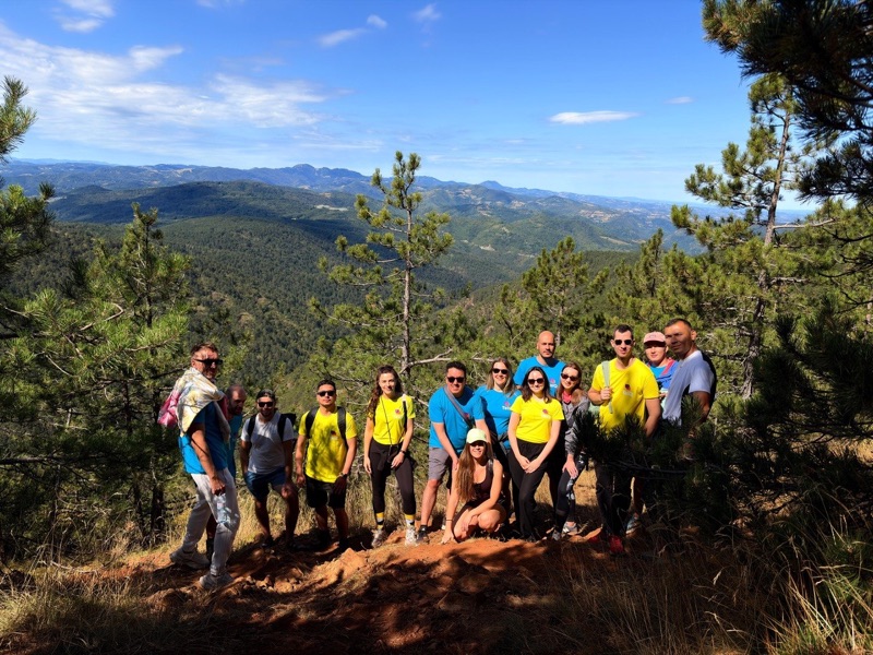 Team hike in Divčibare mountains