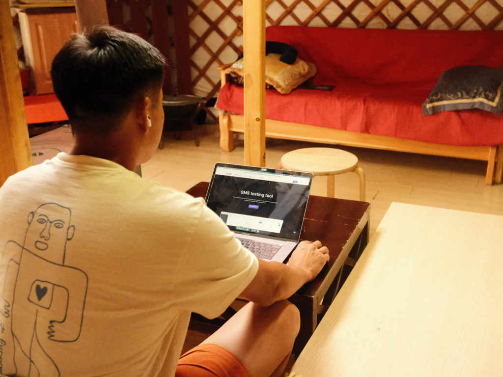 TelQ team member working as digital nomad from Mongolia