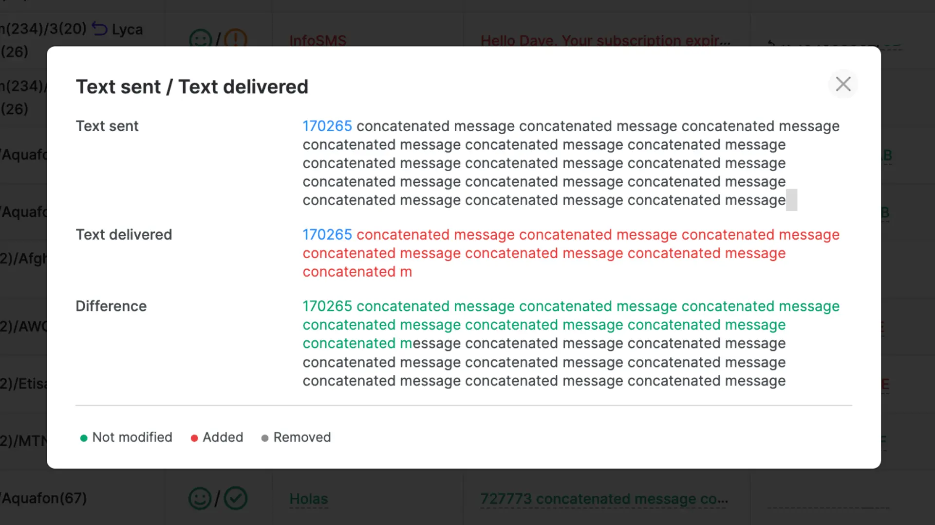 Example of concatenation testing with TelQ tool