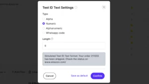 Dynamic Test ID customization options in TelQ tool